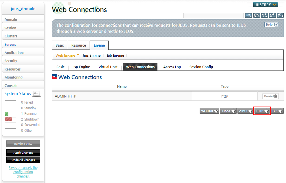 Configuring HTTP Listeners - Adding Web Connections