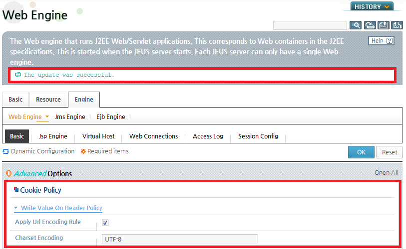 Web Engine Cookie Policy - Configuration