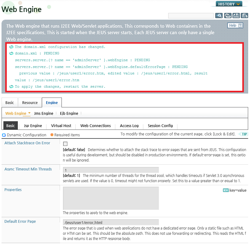 Default Error Page - Result