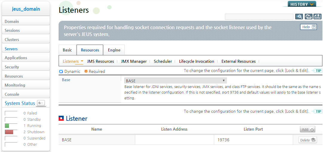 Adding HTTP Listeners - Adding Listeners