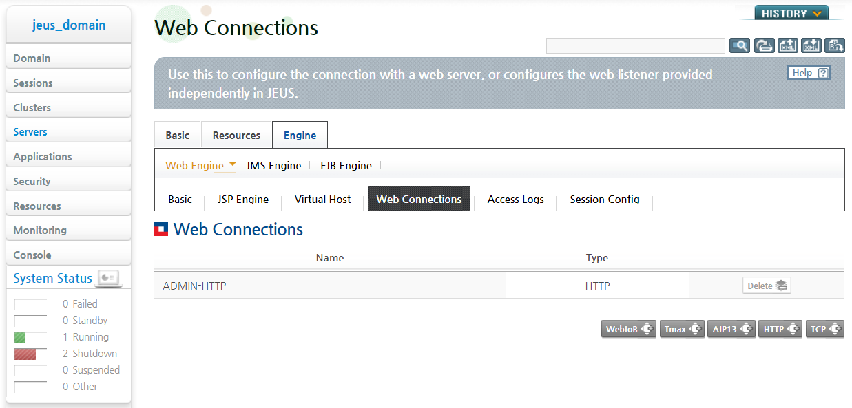 Configuring HTTP Listeners - Adding Web Connections