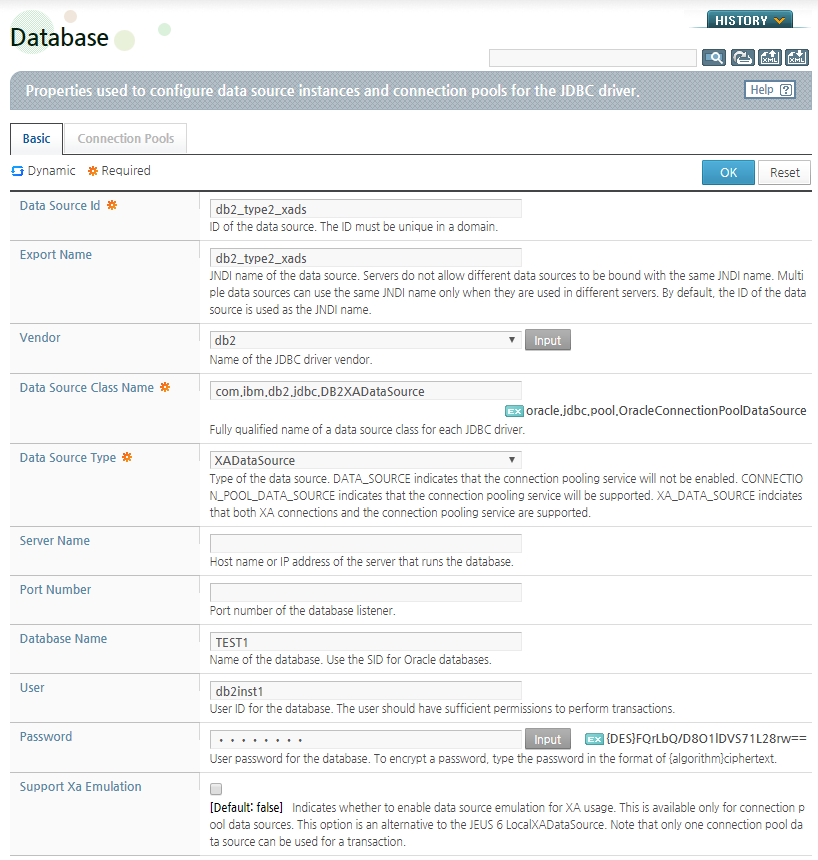 Configuring a DB2 Type4 XA Data Source (1)