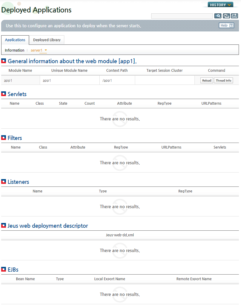 Monitoring Web Contexts - Web Application Details