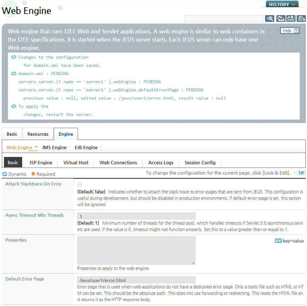 Default Error Page - Result