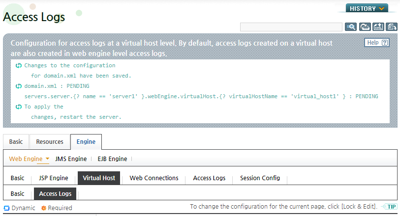 Modifying a Virtual Host - Result