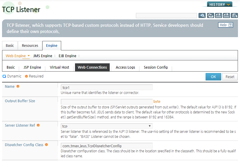 Configuring TCP Listeners - Basic Configuration