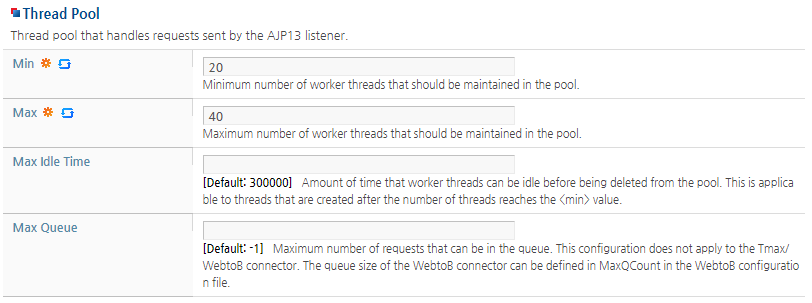 Configuring AJP Listeners - Thread Pool Configuration