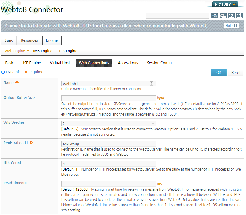 Configuring WebtoB Connectors - Basic Info